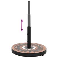 VidaXL Parasolvoet rond 12 kg terracotta wit - thumbnail