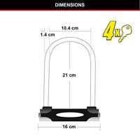 Masterlock Beugelslot van 210mm - 8279EURDPRO 8279EURDPRO - thumbnail