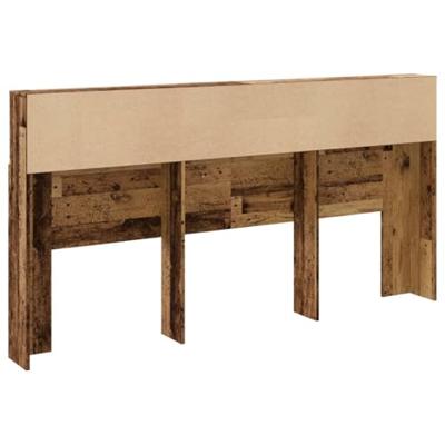 Hoofdbordkast 200x19x103,5 cm bewerkt hout oud houtkleurig Hoofdbordkast 200x19x103,5 cm bewerkt hout oud houtkleurig