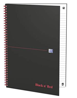 Spiraalblok Oxford Black n' Red A4 lijn 140 pagina's 80gr | 5 stuks Spiraalblok Oxford Black n' Red A4 lijn 140 pagina's 80gr | 5 stuks