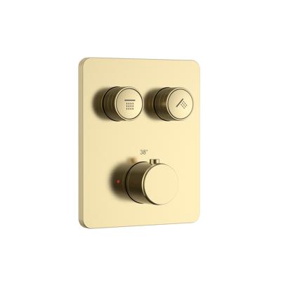 Inbouw Douchethermostaat BWS Sensa 2 Weg Met Drukknoppen Geborsteld Goud PVD (incl. inbouwdeel) Inbouw Douchethermostaat BWS Sensa 2 Weg Met Drukknoppen Geborsteld Goud PVD (incl. inbouwdeel)