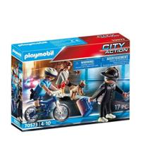 70573 Playmobil Politiefiets: Achtervolging Van De Zakkenroller - thumbnail