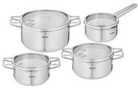 Tefal H852S8 Nordica Pannenset 4-delig RVS/Glas - thumbnail