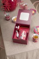 Pip Studio Oriental Flower Festival Theepot Donkerroze Medium - thumbnail