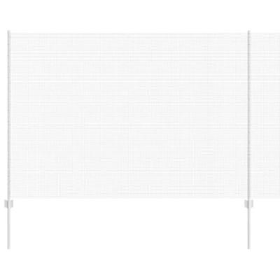 VidaXL Hek met paal zilver 1,6 x 10 m staal