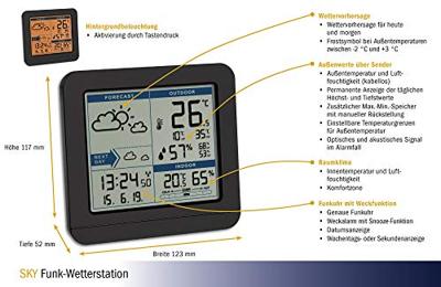 TFA Dostmann Sky 35.1152.01 Draadloos weerstation Verwachting voor 2 dagen Aantal sensoren max.: 1 stuk(s)