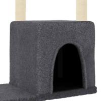 Kattenmeubel met sisal krabpalen 97,5 cm donkergrijs - thumbnail