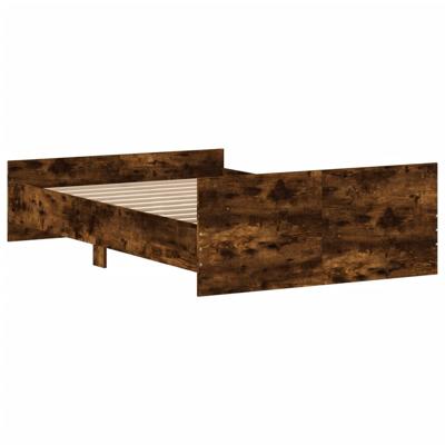 Bedframe met hoofd- en voeteneinde gerookt eiken 120x200 cm