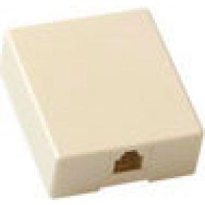 ACT TD1706 Telefonie Wandcontactdoos Opbouw Connector 1x RJ-12