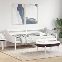 Slaapbank zonder matras 90x200 cm massief grenenhout wit - thumbnail