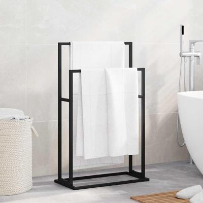 VidaXL Handdoekenrek vrijstaand 48x24x78,5 cm ijzer zwart