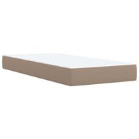 Boxspring met matras kunstleer cappuccinokleurig 100x200 cm - thumbnail
