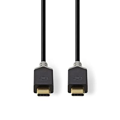 USB-Kabel | USB 3.2 Gen 1 | USB-C Male | USB-C Male | 5 Gbps | Verguld | 2.00 m | Rond | PVC | Zwart