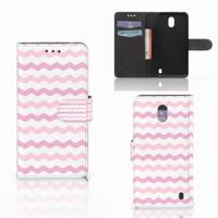 Nokia 2 | Telefoon Hoesje | Waves Roze - thumbnail