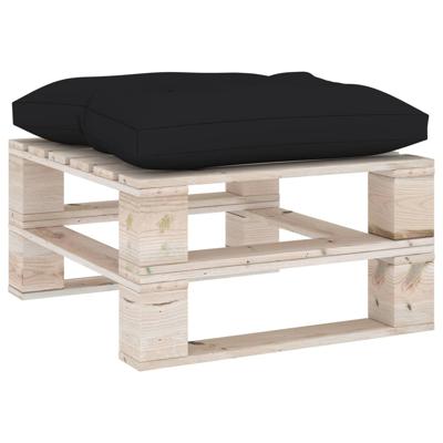 vidaXL Vloerpalletkussen 60x61x10 cm zwart