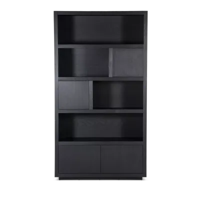 Eleonora Opbergkast 'Helsinki' Eiken, kleur Zwart, 220 x 120cm