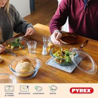 Set van 2 ovenschalen - PYREX - Glas - Rond - 1,6 L - thumbnail