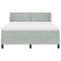 Boxspringbed met donkergrijs fluwelen matras 80x200 cm - thumbnail