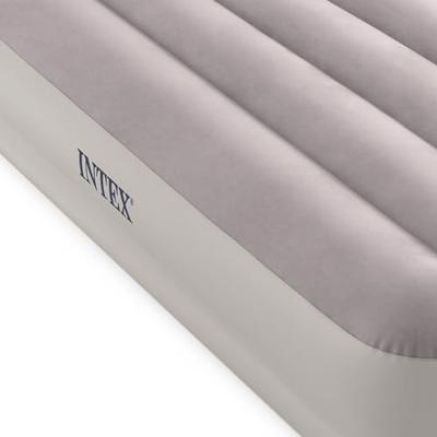 Intex prestige mid-rise luchtbed met usb pomp - tweepersoons