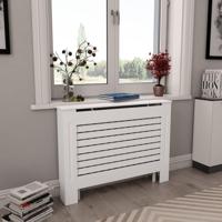 VidaXL Radiatorombouw 112x19x81,5 cm mdf wit - thumbnail