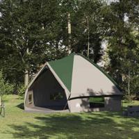 Teepee Tent met dak met opslag Groen en Wit 490 x 410 x 210 cm - thumbnail