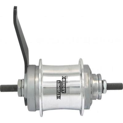 STURMEY ARCHER Versnellingsnaaf s2c duomatic 2-speed terugtrapremnaaf - 36 gaats - zilver STURMEY ARCHER Versnellingsnaaf s2c duomatic 2-speed terugtrapremnaaf - 36 gaats - zilver