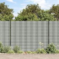 VidaXL Tuinschermen 10 st 252,5x19 m pvc steengrijs - thumbnail