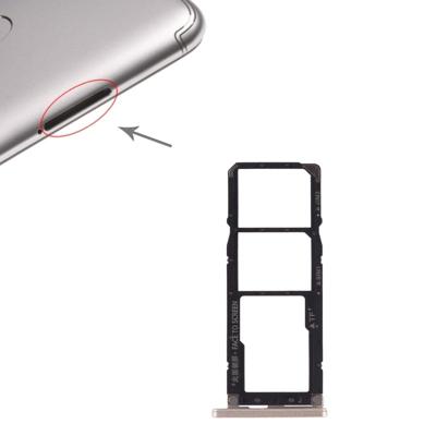 SIM-kaart lade + SIM-kaart lade + micro SD-kaart voor Xiaomi Redmi S2 (goud)