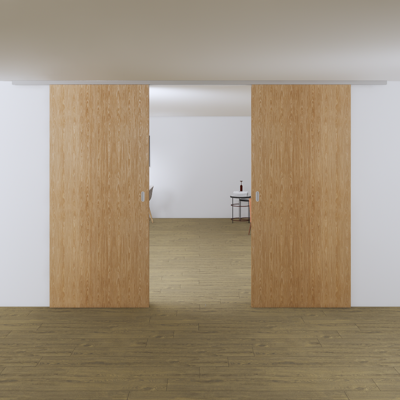 Xperta set 6m rail - alu - Plafond opbouw - Dubbele deur - Deurdikte 50-55mm - Dubbele softclose - opbouw Xperta set 6m rail - alu - Plafond opbouw - Dubbele deur - Deurdikte 50-55mm - Dubbele softclose - opbouw