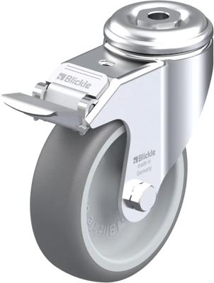 Blickle LKRA-TPA 101G-11-FI Zwenkwiel met rem Wieldiameter: 100 mm Draagvermogen (max.): 110 kg 1 stuk(s)