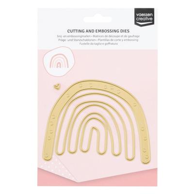 Vaessen Creative • snij- en embossingmallen regenboog 5st.