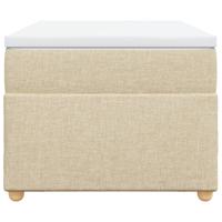 Boxspring met matras stof crèmekleurig 80x200 cm - thumbnail