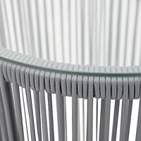 3-delige Bistroset met kussens PVC-rattan antraciet - thumbnail