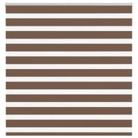 VidaXL Zebra rolgordijn 145x100 cm stofbreedte 140,9cm polyester bruin - thumbnail