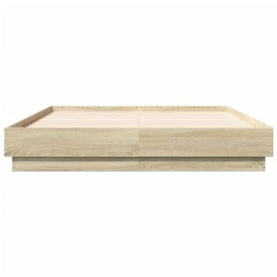 Bedframe bewerkt hout sonoma eikenkleurig 90x190 cm