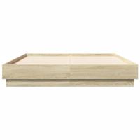 Bedframe bewerkt hout sonoma eikenkleurig 90x190 cm - thumbnail