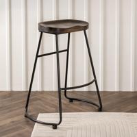 Nohr Barkruk 'Fotini' Grenenhout (zithoogte 74cm) - thumbnail