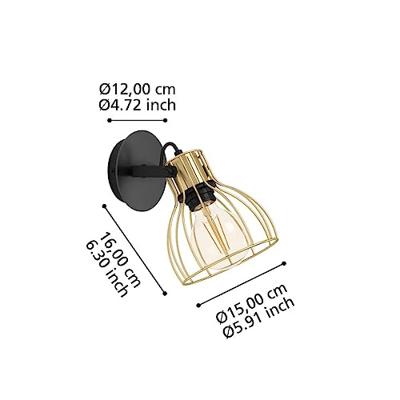 Eglo Gouden wandlamp Sambatello 900382