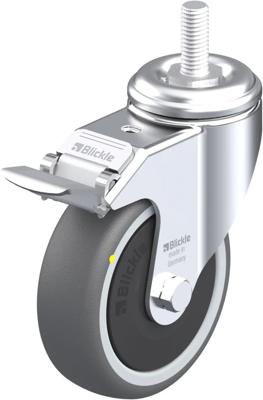 Blickle LKRA-PATH 101KF-FI-ELS-GS12 Zwenkwiel met rem Wieldiameter: 100 mm Draagvermogen (max.): 120 kg 1 stuk(s)