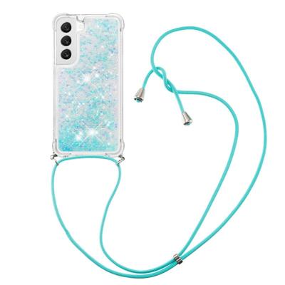 Lunso - Samsung Galaxy S23 Plus - Telefoonhoes met koord - Glitter Lichtblauw Lunso - Samsung Galaxy S23 Plus - Telefoonhoes met koord - Glitter Lichtblauw