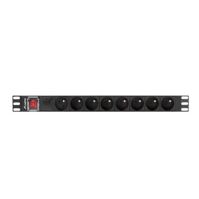 LANBERG STEKKERDOOS RACK PDU 19" (1U, 16A, 6X 230V PL, 2m)