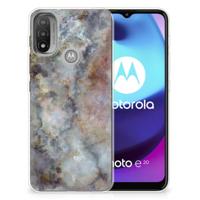 Motorola Moto E20 | E40 | TPU | Siliconen hoesje | Marmer Grijs - thumbnail
