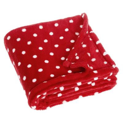 Playshoes fleece babydeken Stippen Rood