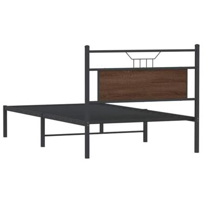 Bedframe zonder matras 107x203 cm spaanplaat bruin eikenkleurig