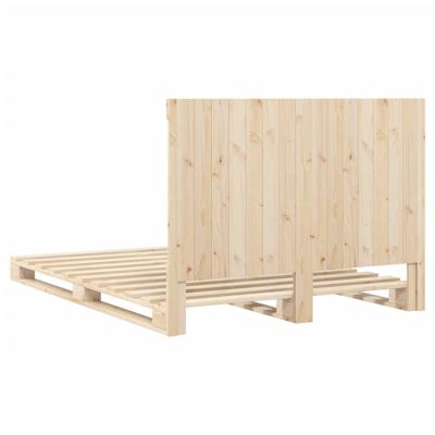 Bedframe met hoofdbord massief grenenhout 160x200 cm