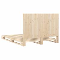 Bedframe met hoofdbord massief grenenhout 160x200 cm - thumbnail