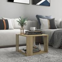 Salontafel 40x40x30 cm bewerkt hout sonoma eikenkleurig - thumbnail