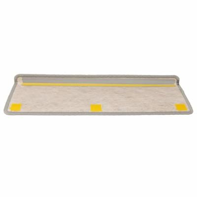 Trapmatten zelfklevend 15 st sisal-look 65x25 cm zilverkleurig