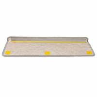 Trapmatten zelfklevend 15 st sisal-look 65x25 cm zilverkleurig - thumbnail
