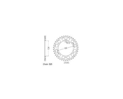 ESJOT Chain wheel 525 42z steel black